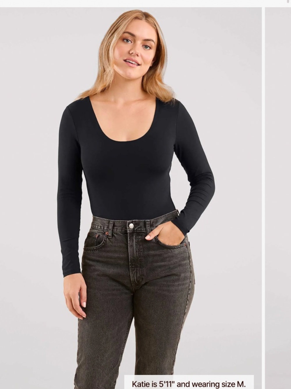 Nuuds Long Sleeve Scoop Neck Bodysuit